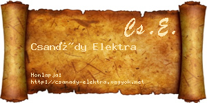 Csanády Elektra névjegykártya